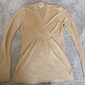 Ann Taylor Loft gold sweater size xs petite
